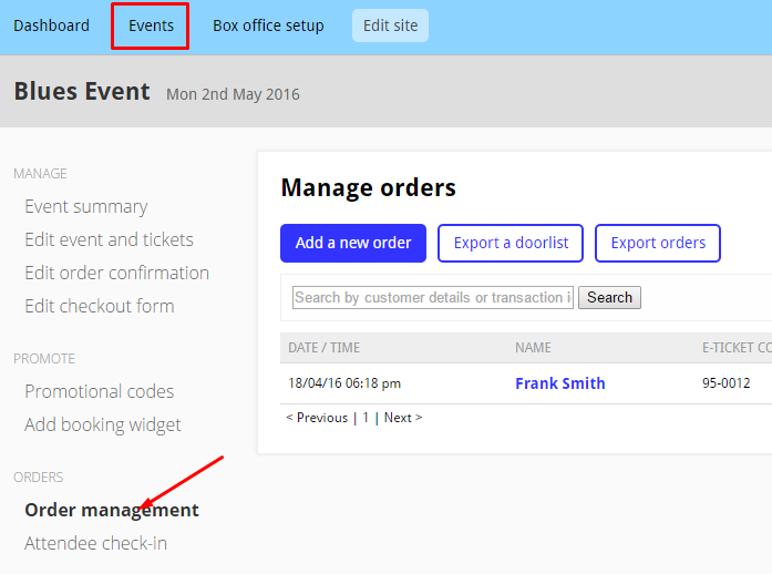 Wix-Ordermanagement